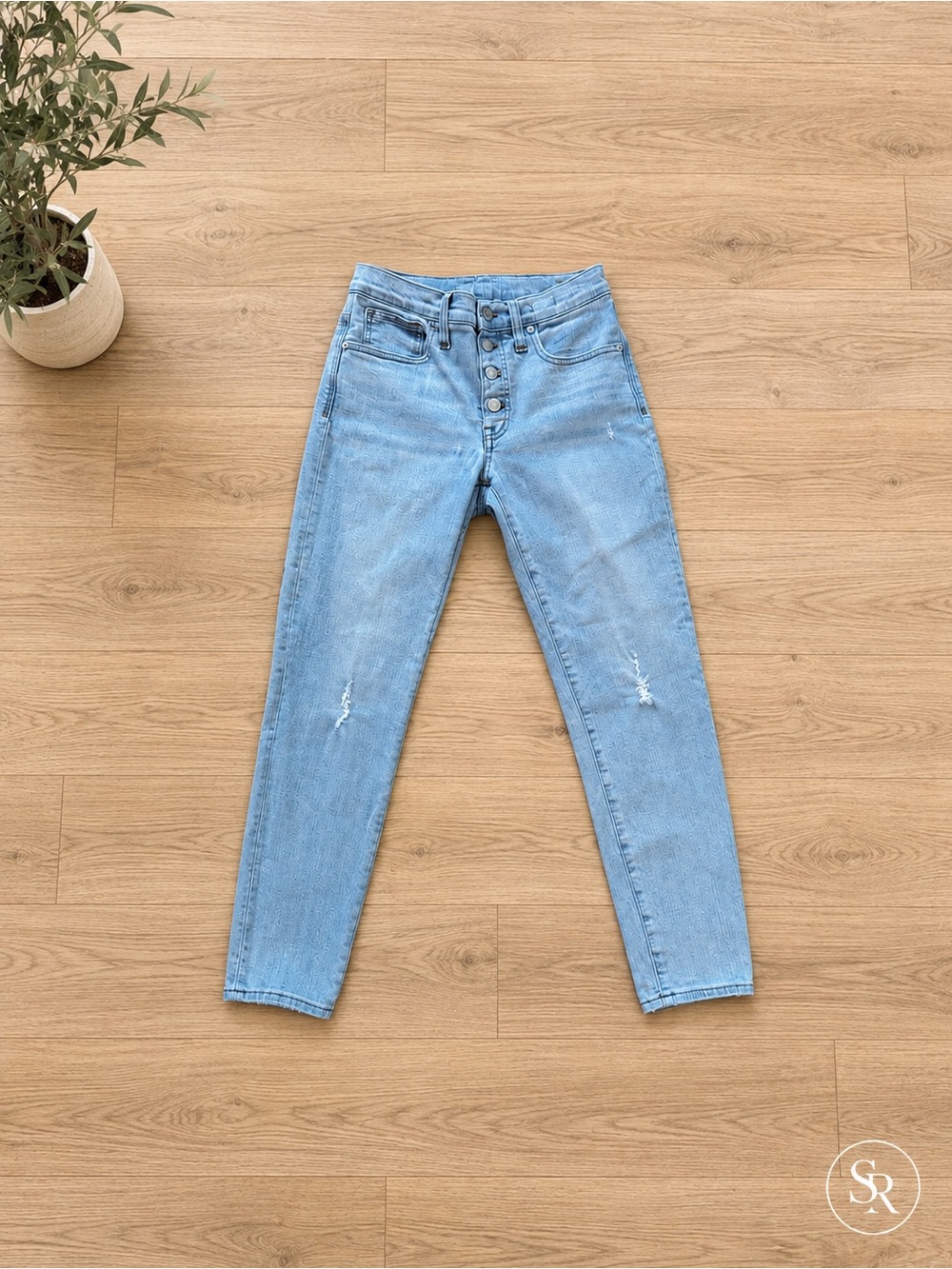 Madewell 9” High Rise Skinny Jeans US 4 27 Distressed MSRP $148 - Picture 1 of 6